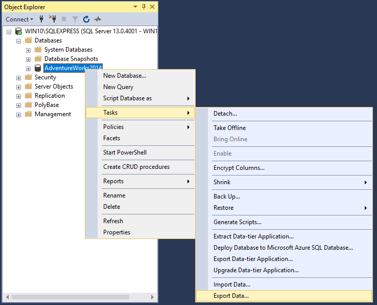 How To Import Export Data To Sql Server Using The Sql Server Import And Export Wizard Install SQL Server and patch to the same version as your colleague.