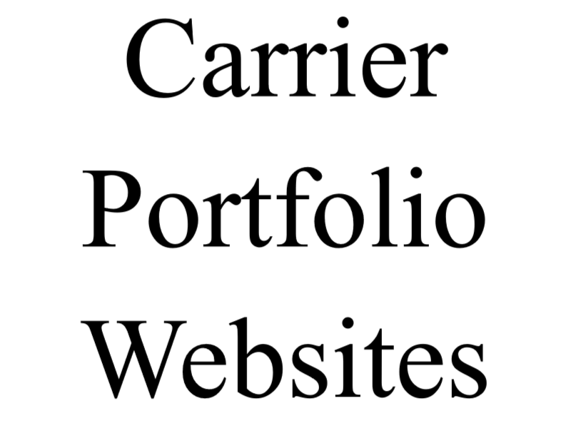 Carrier Portfolio Websites
