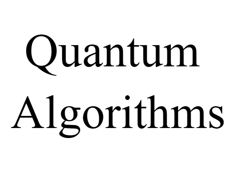 Quantum Algorithms