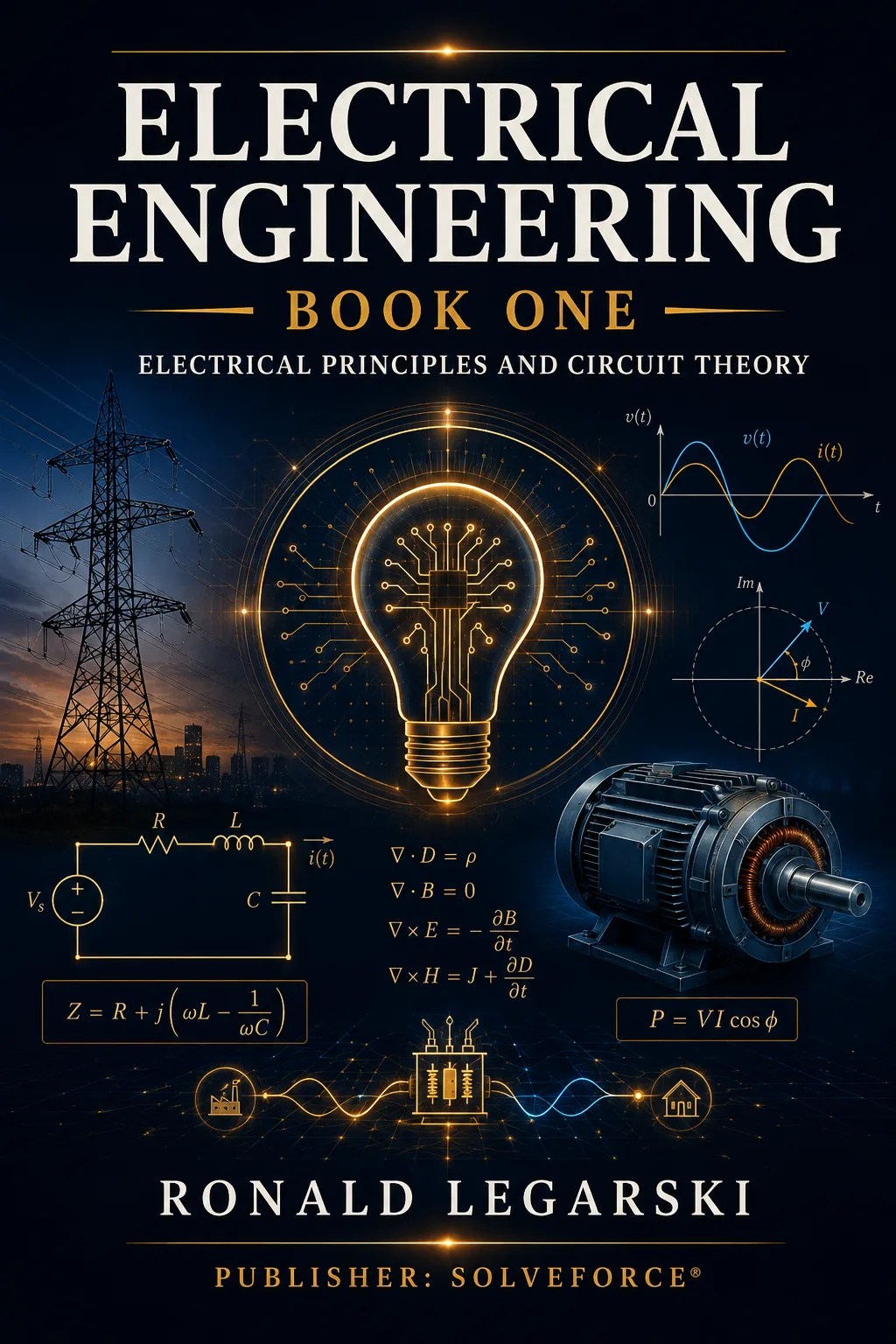 Cover of Electrical Engineering, Book One: Electrical Principles and Circuit Theory by Ronald Legarski, published by SolveForce