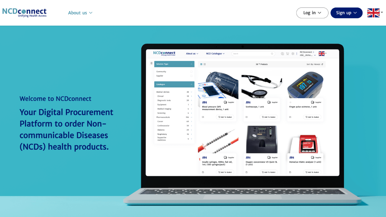 Indicative of NCDconnect procurement platform