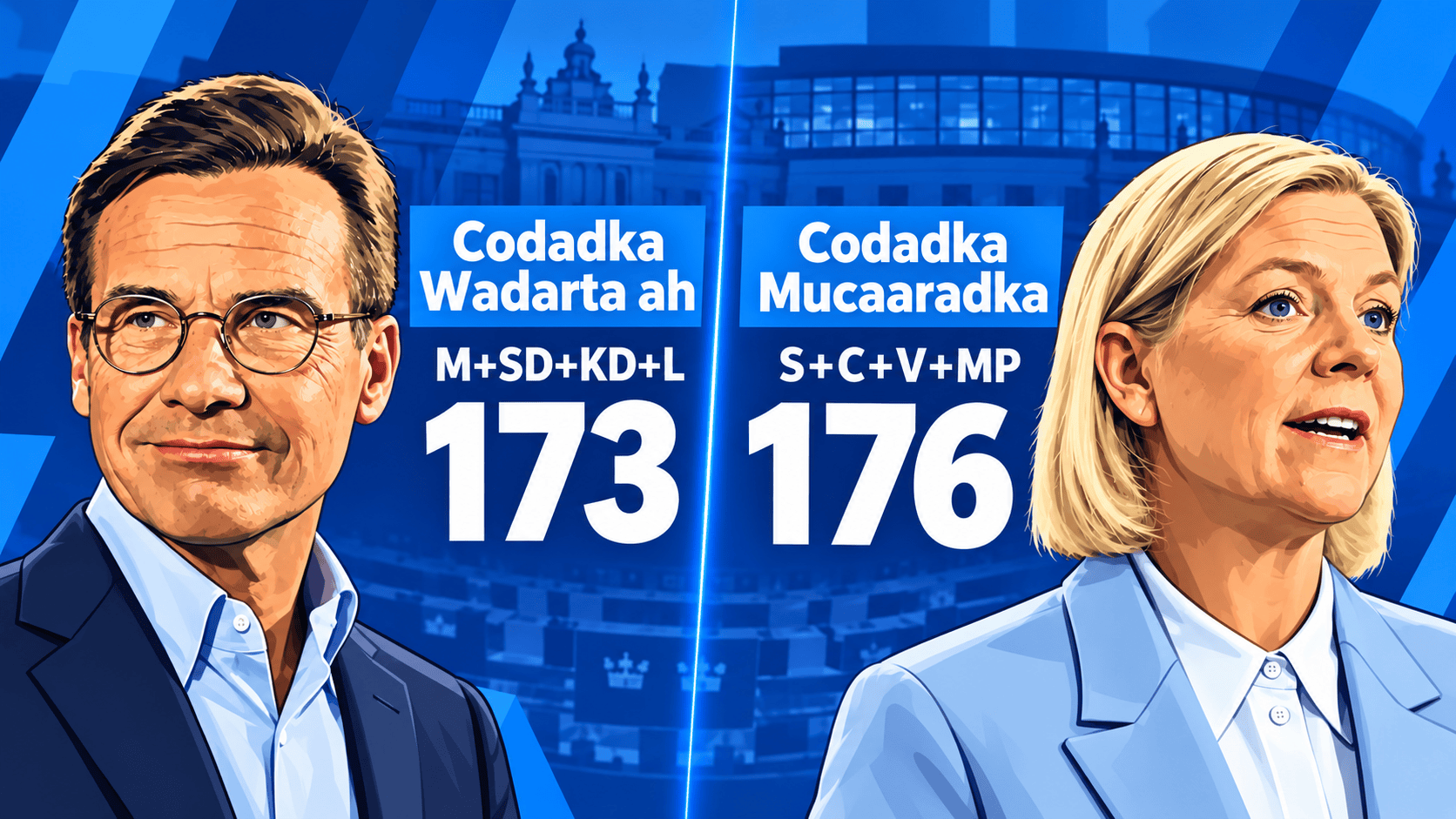 Natiijada Doorashada Sweden oo Maanta Lagu Dhawaaqayo Marka la Tiriyo Codadka Harsan