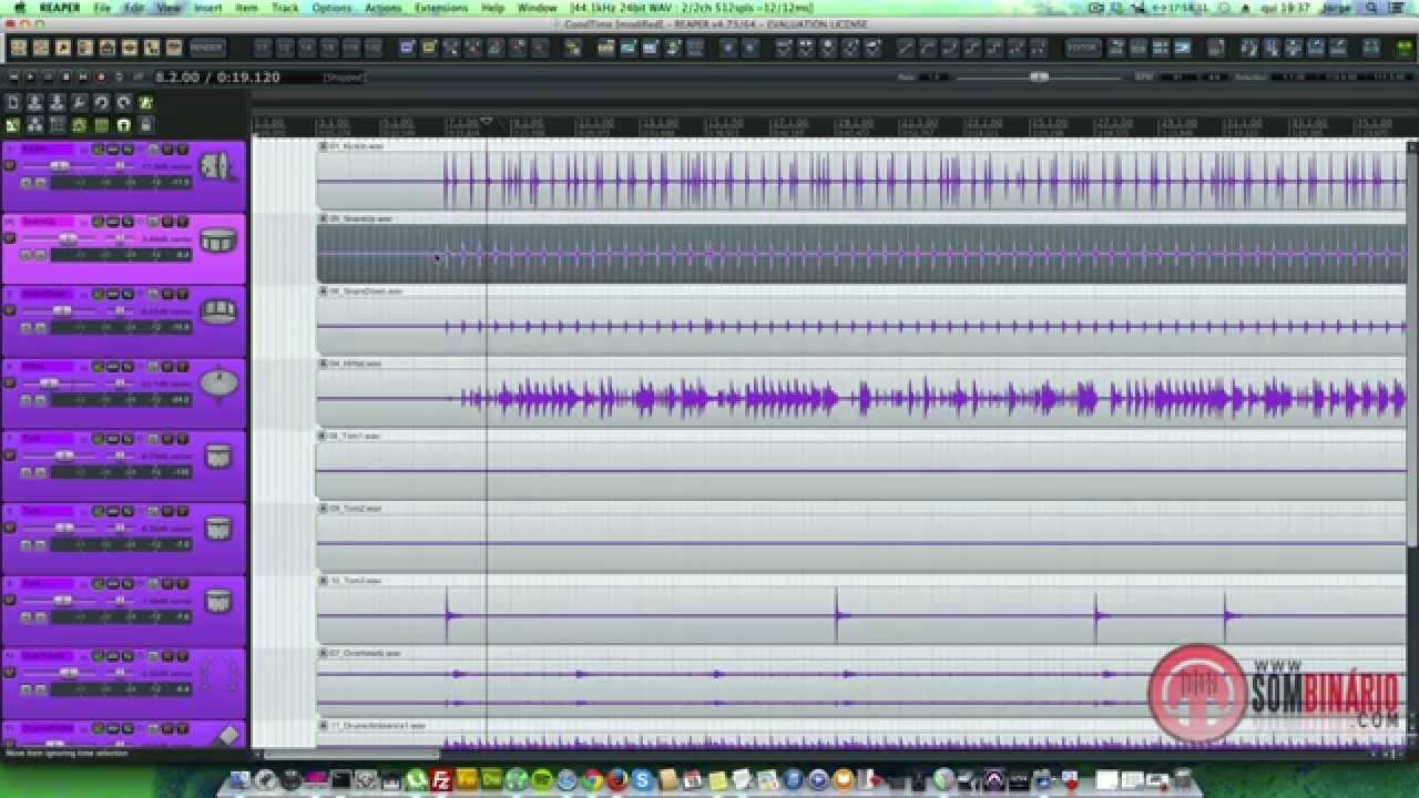 Cockos REAPER – Edição de Bateria com Stretch Markers