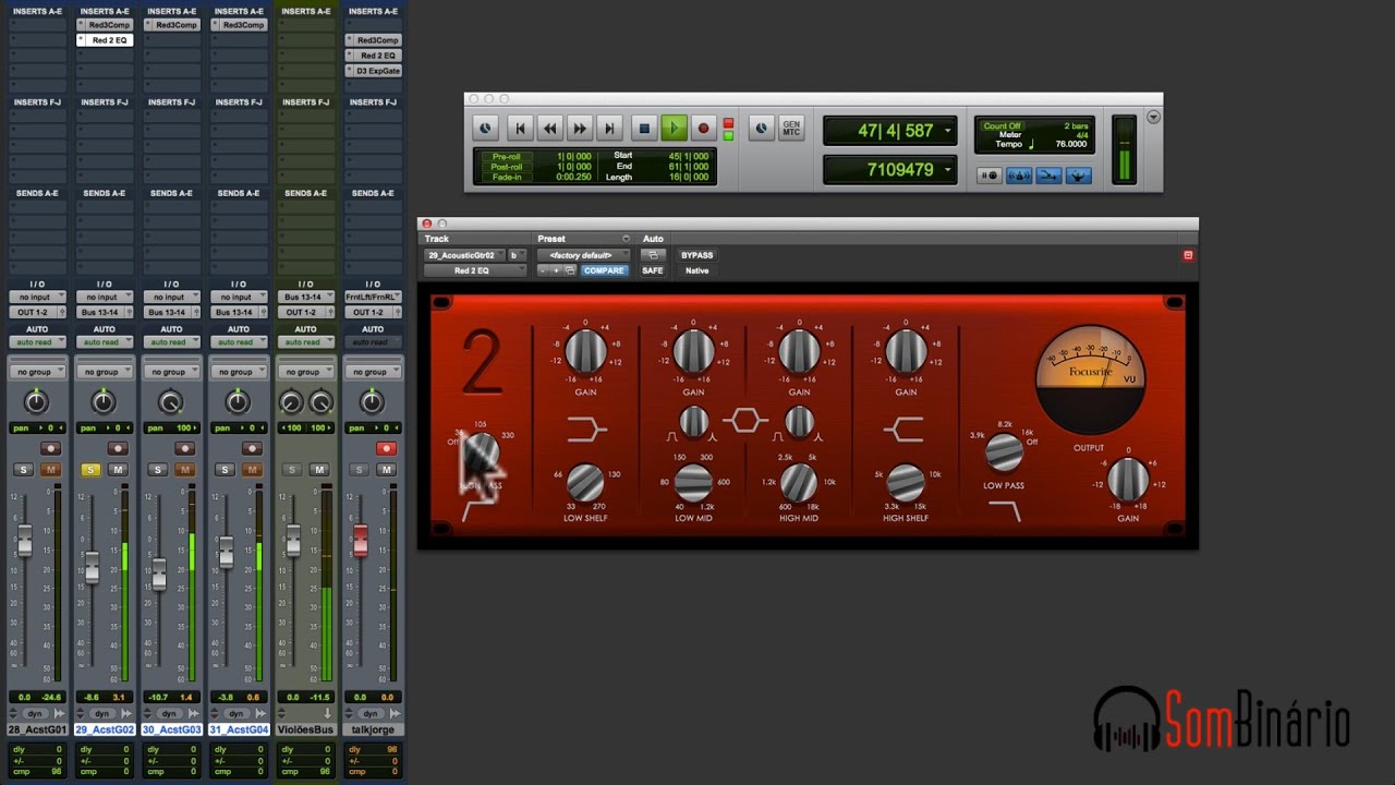Mixando Violões com os Focusrite Red 2 e Red 3