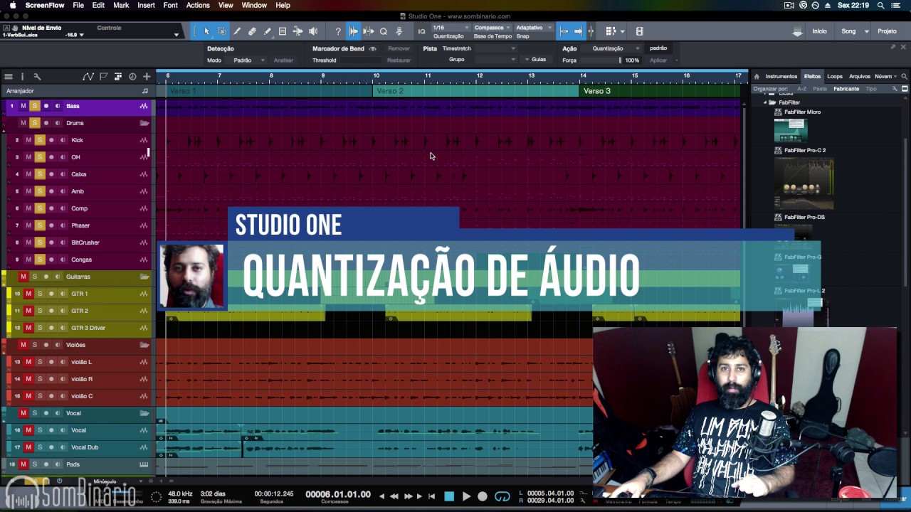 Quantizar Audio com Studio One Professional