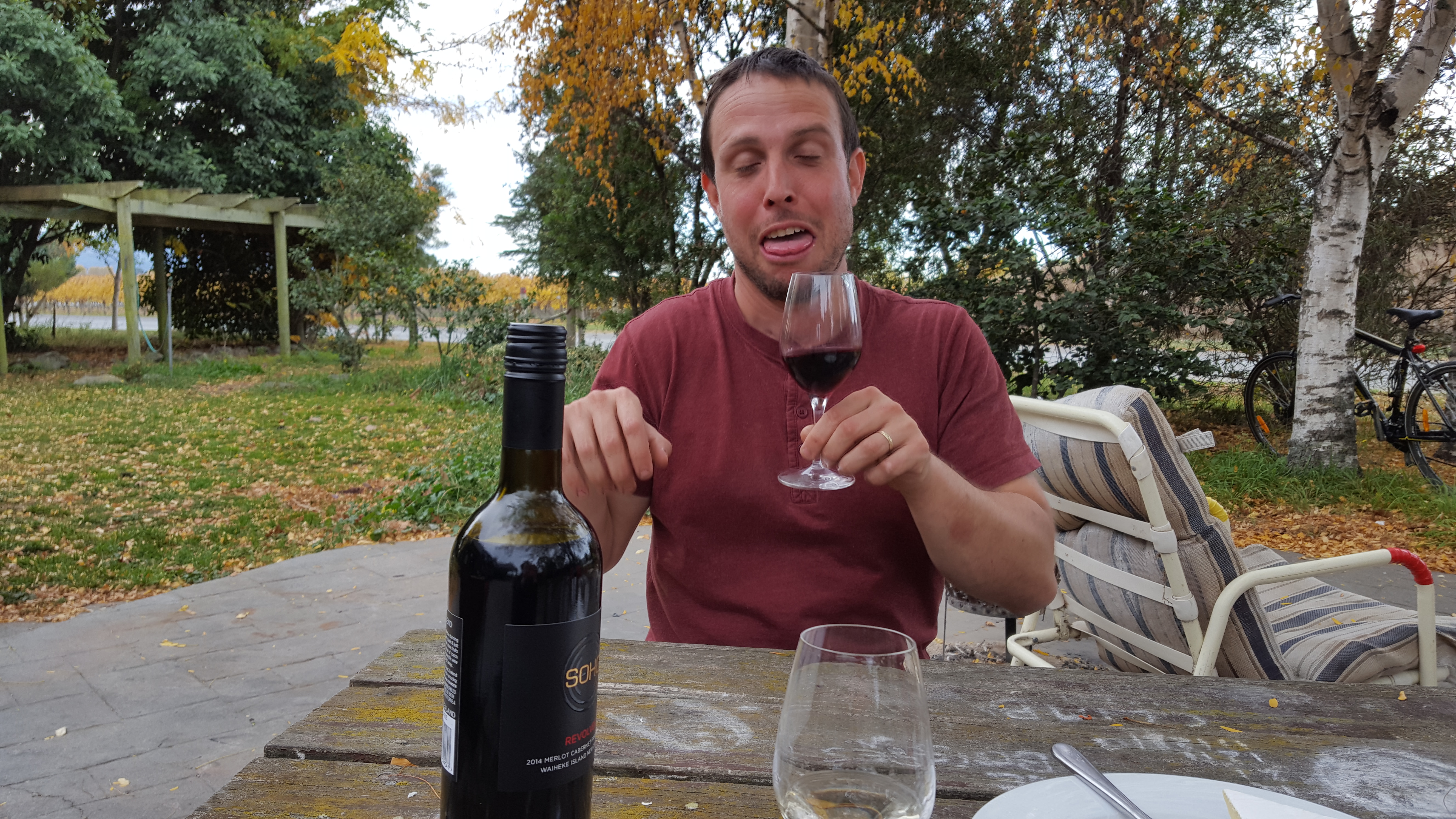 Another very happy camper! Zlil, who is about to become a sheep farmer in Central Otago.