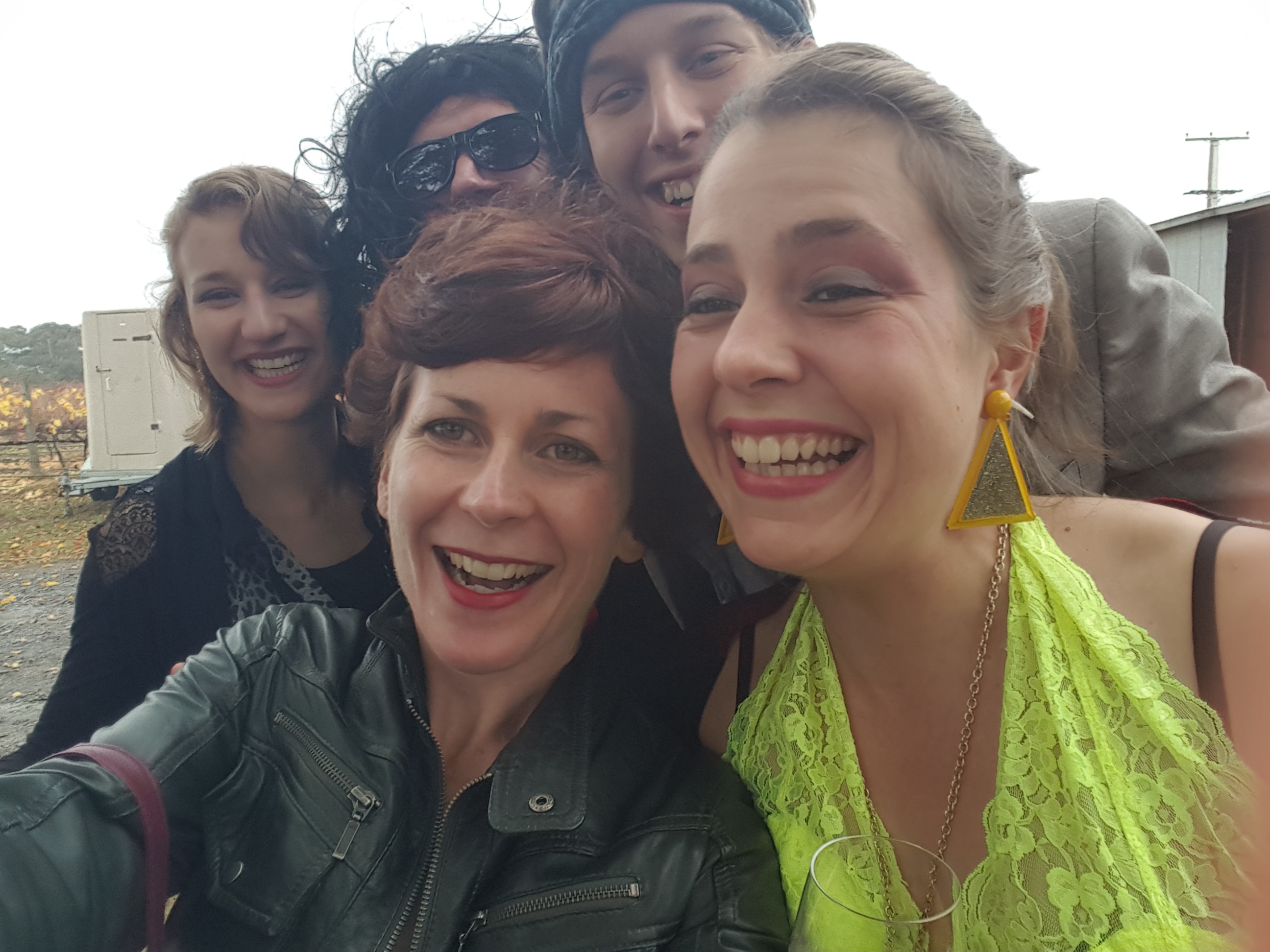 White receival party selfie