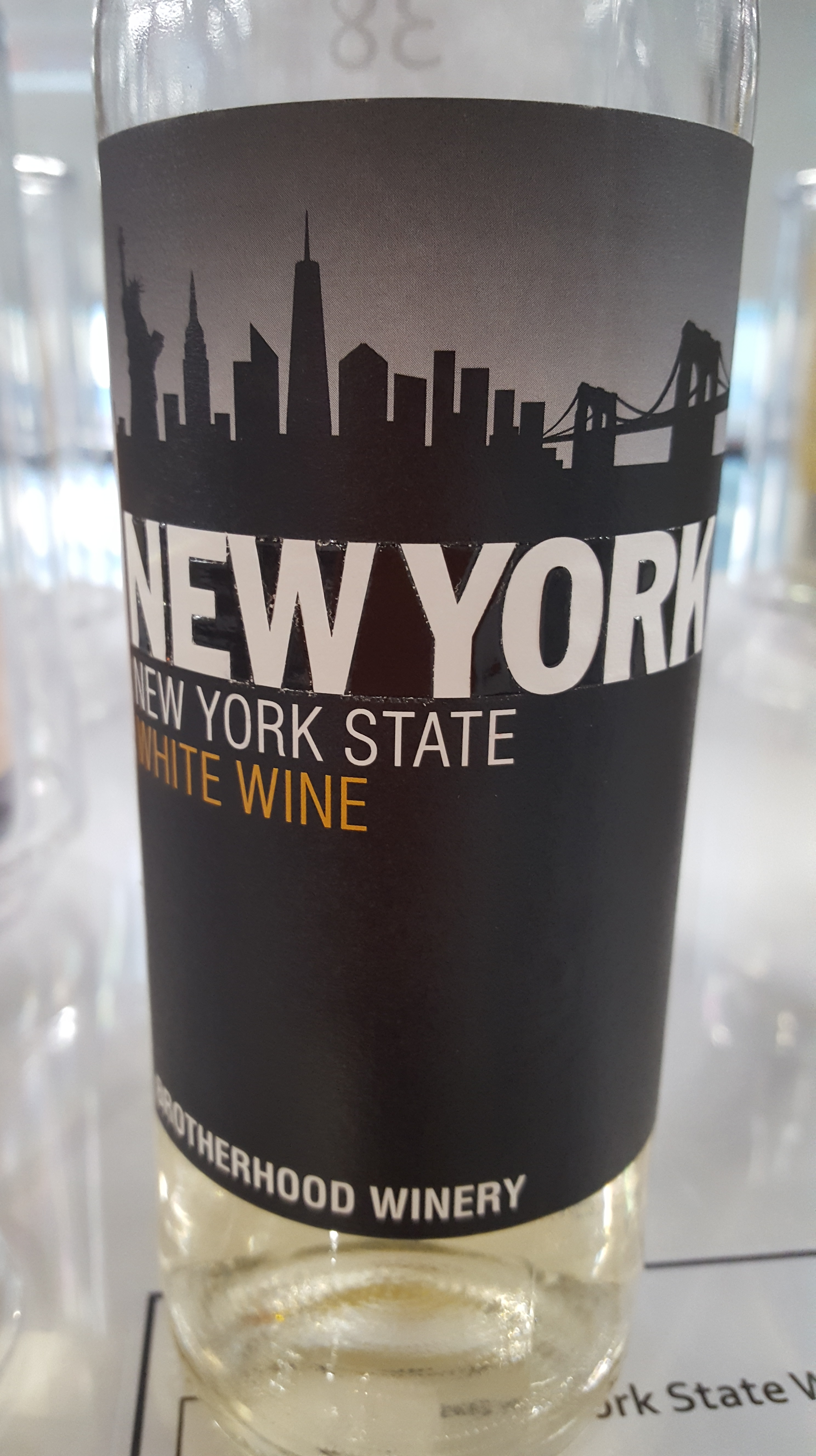 2015 Brotherhood Winery New York State White; Sauvignon Blanc and Riesling dominant; Floral, perfumed, peach, pear and prickle; £8