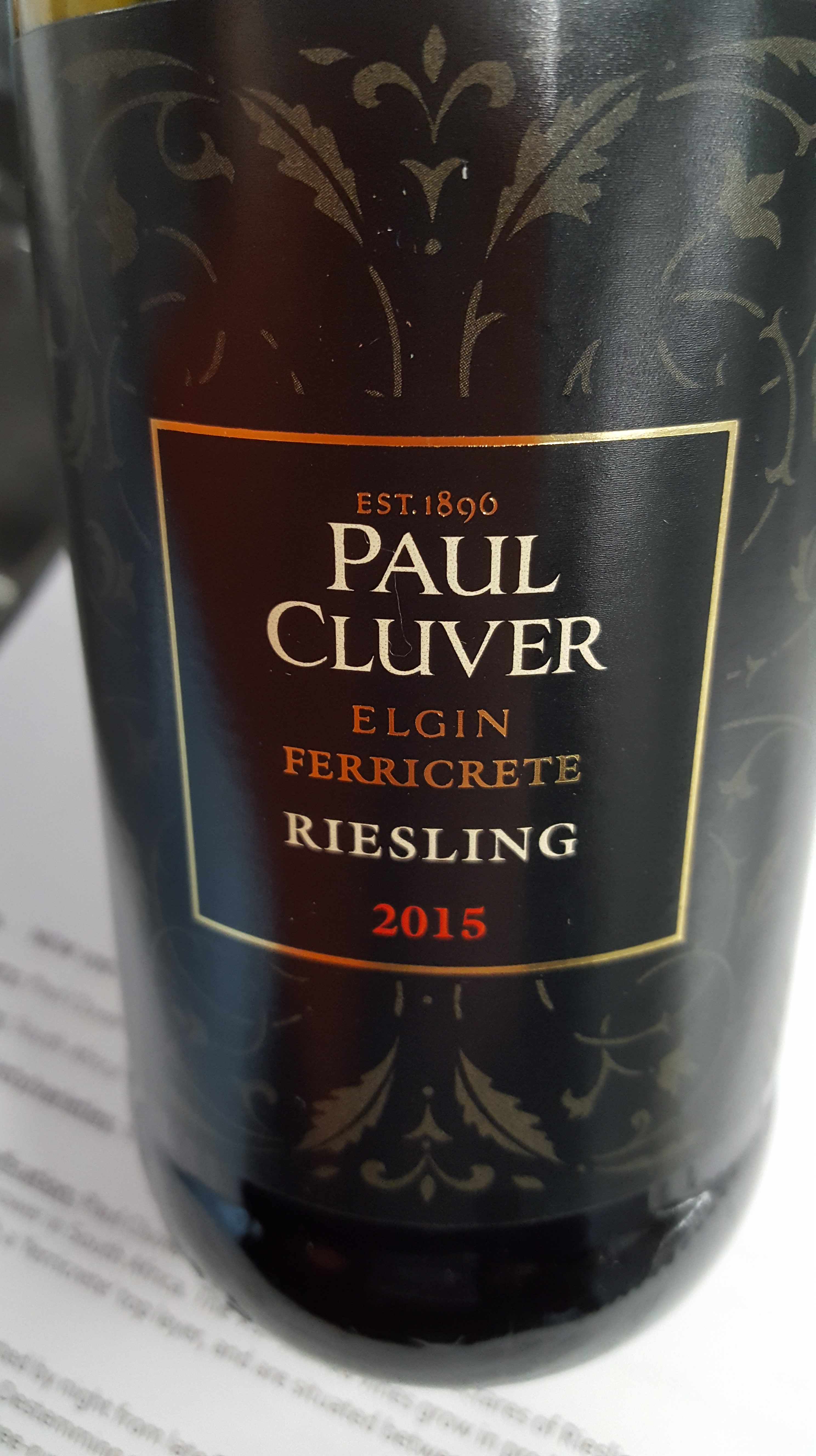 Paul Cluver 'Ferricrete' Riesling Elgin South Africa; delicate, mineral, lime, grapefruit, honey; DELICIOUS; £13