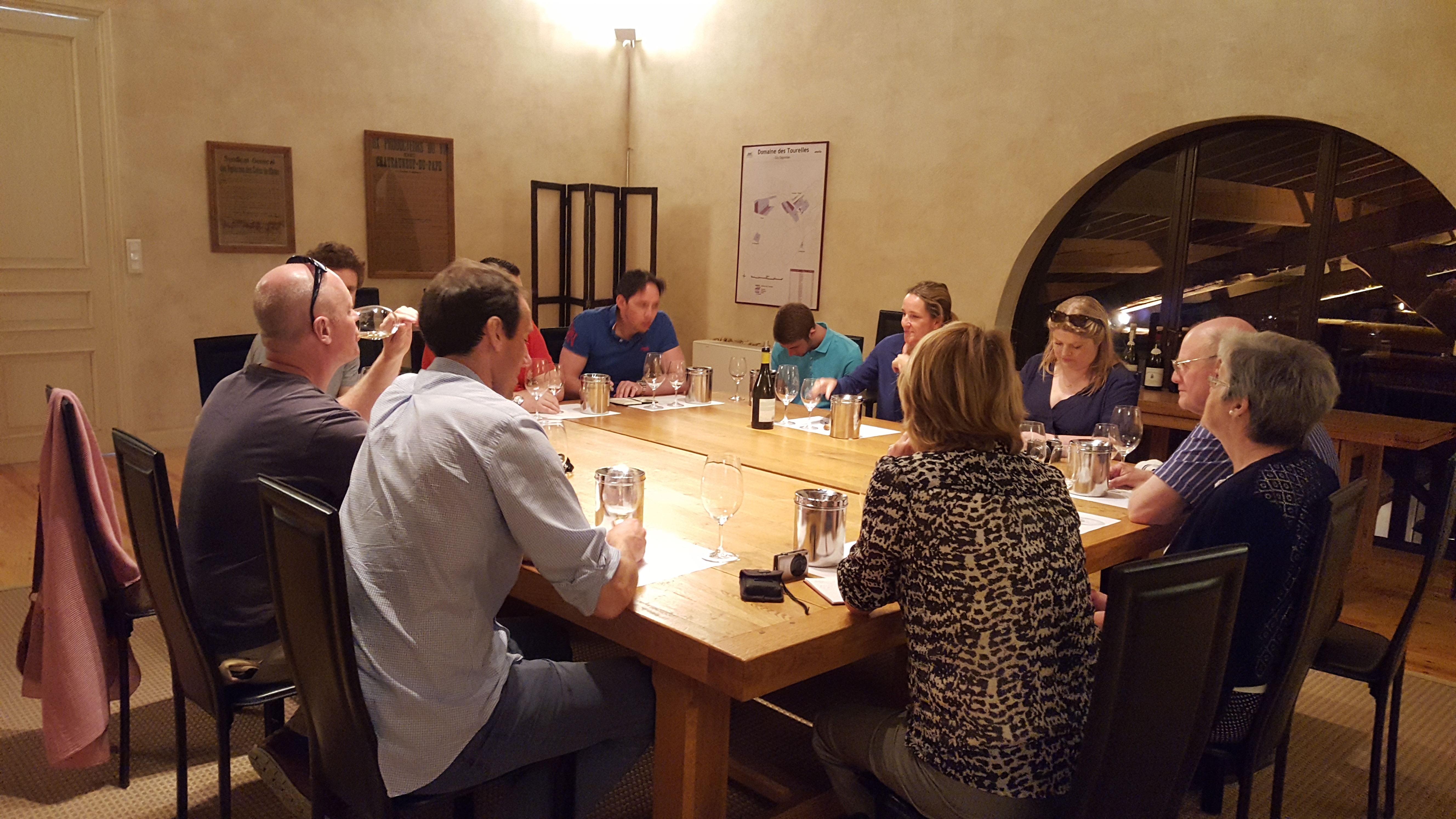 Our wine tasting team.