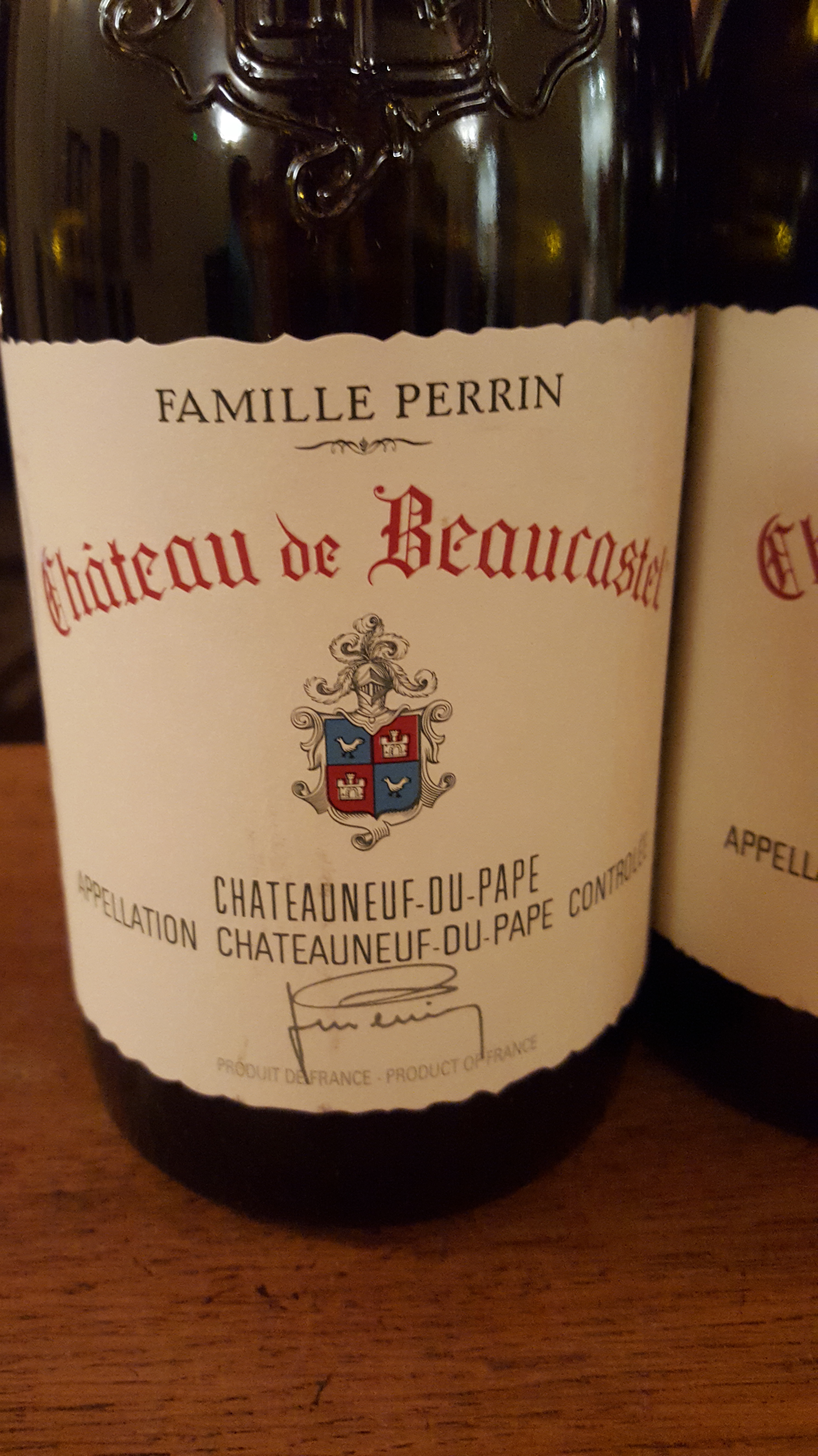 2013 Beaucastel Chateauneuf-du-Pape; Soft, dense and rich with dark cherry, blueberry, plum, liquorice, tamarind, forest floor; DIVINE