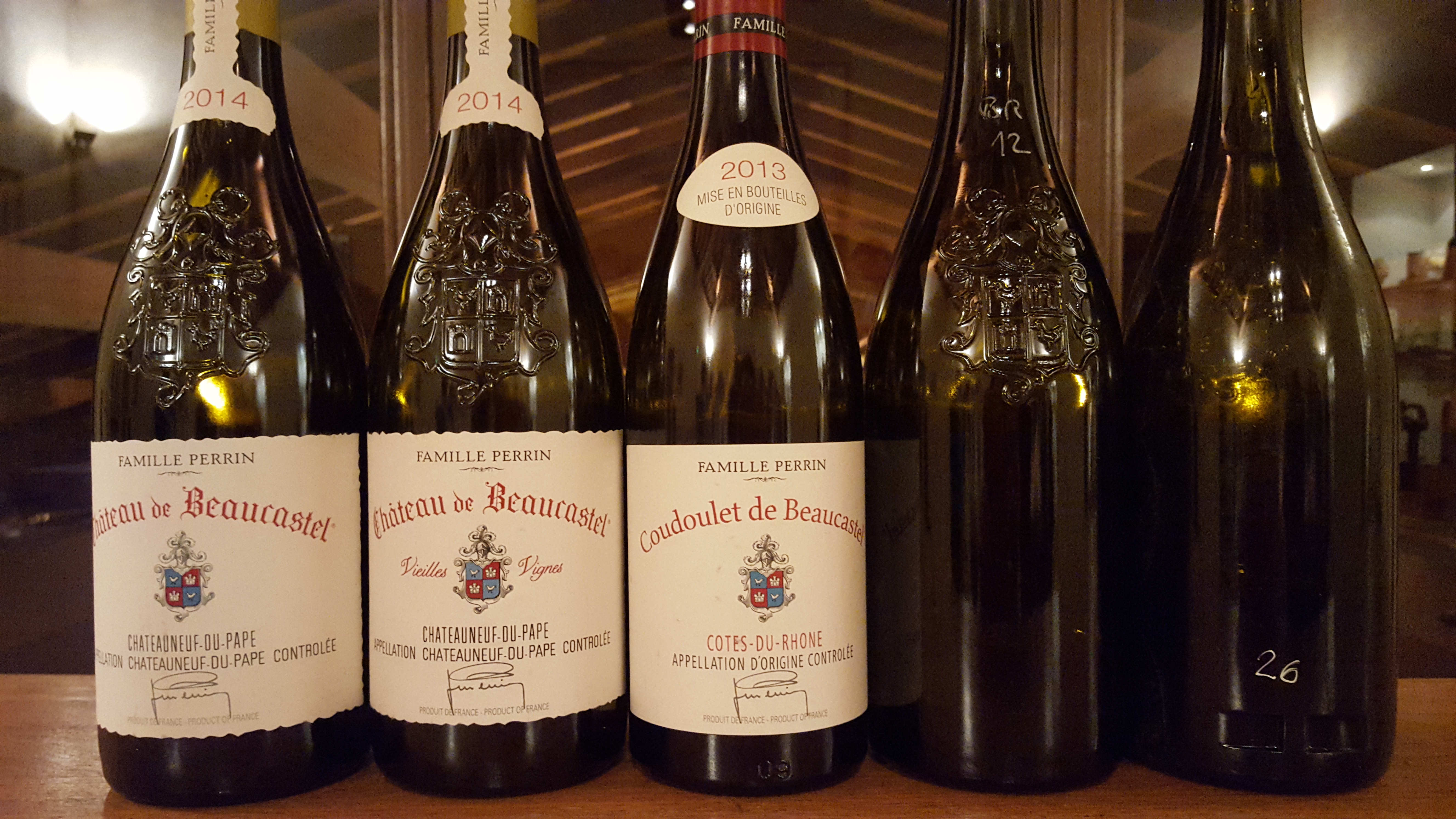 Our tasting line-up