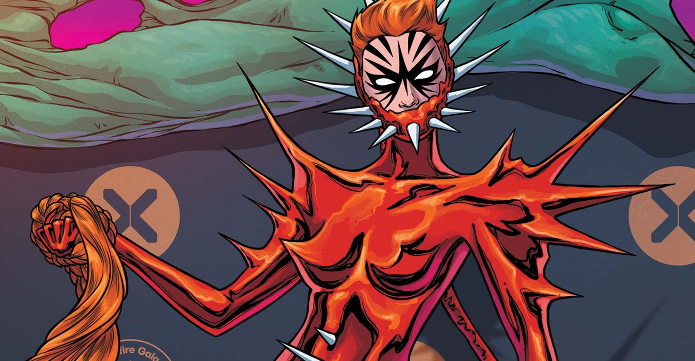 Variant Cover of X-Factor with Rachel Gray walking the Krakoan version of the red carpet.