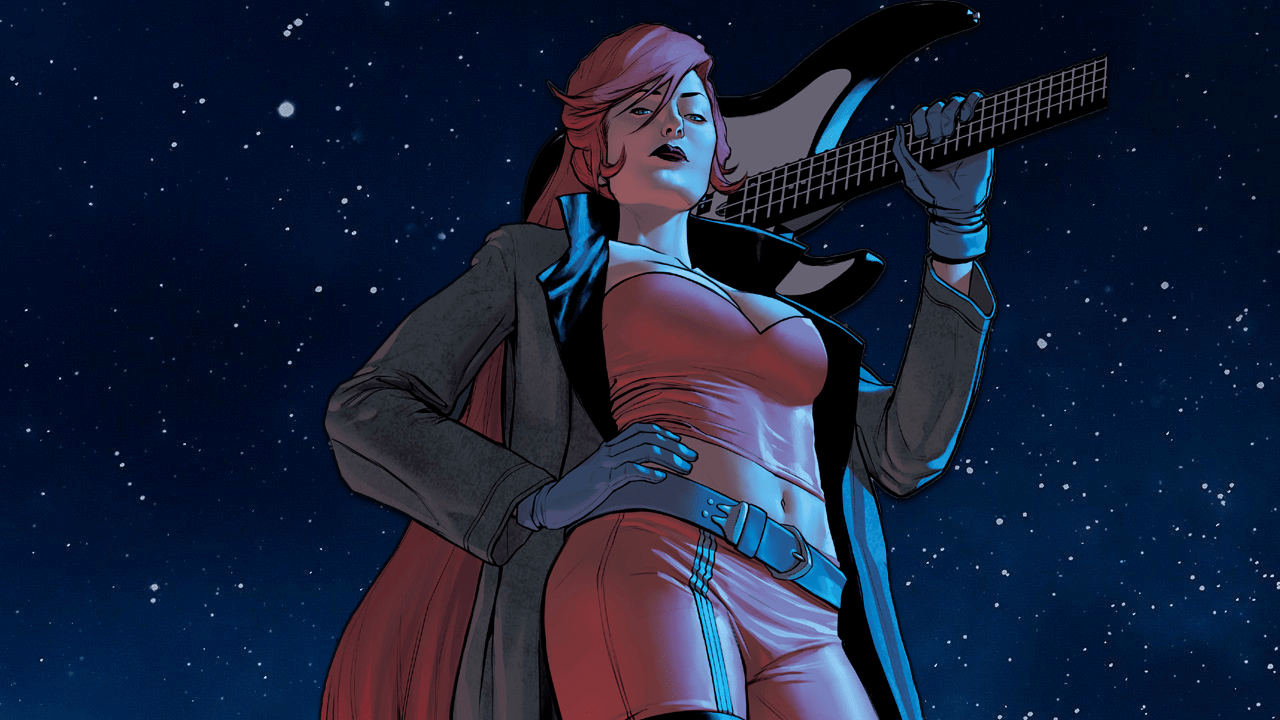 Elsa Bloodstone stands with the stars to her back, as one of my recommendations to be added into Midnight Suns.