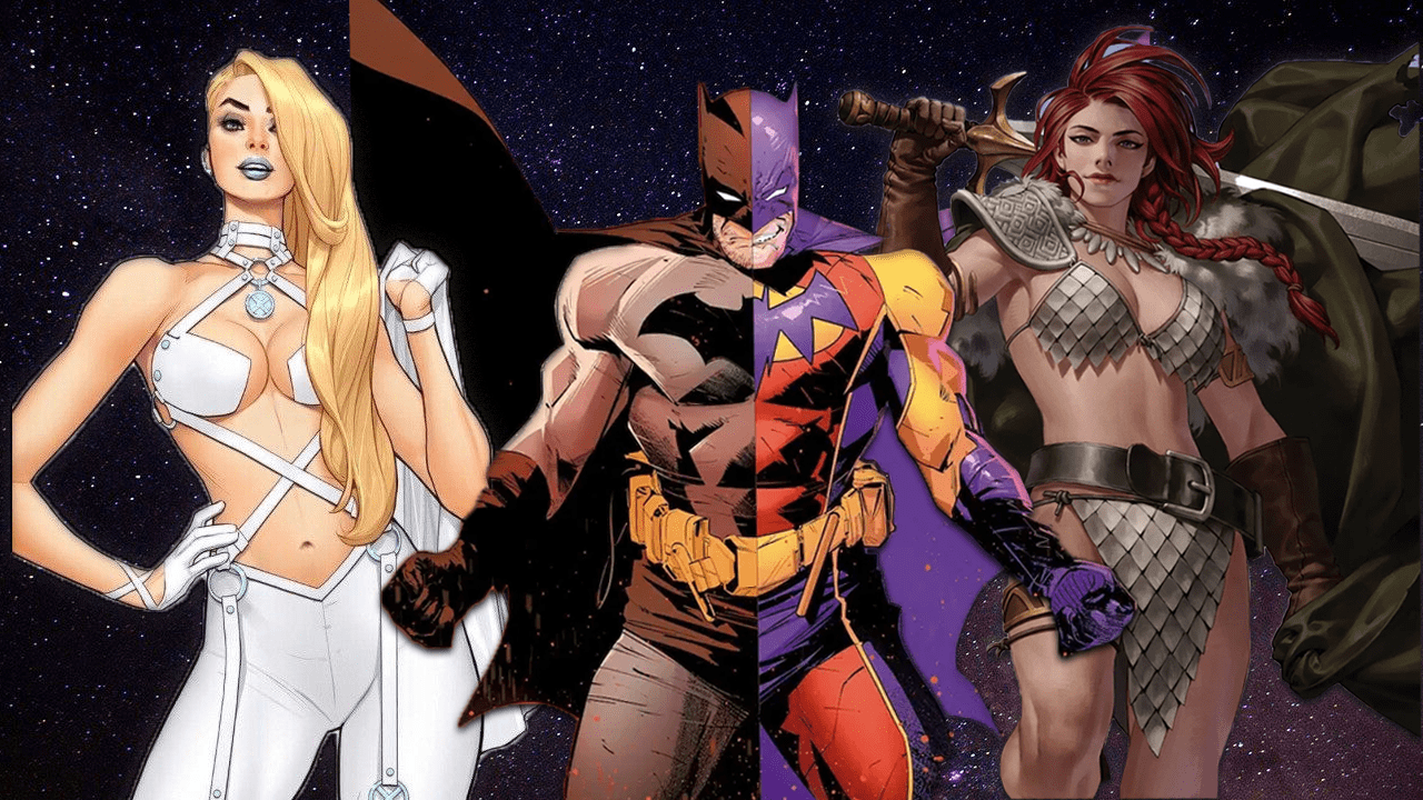 Emma Frost, Batman, and Red Sonja mark the feature image of the best comics of 2023.