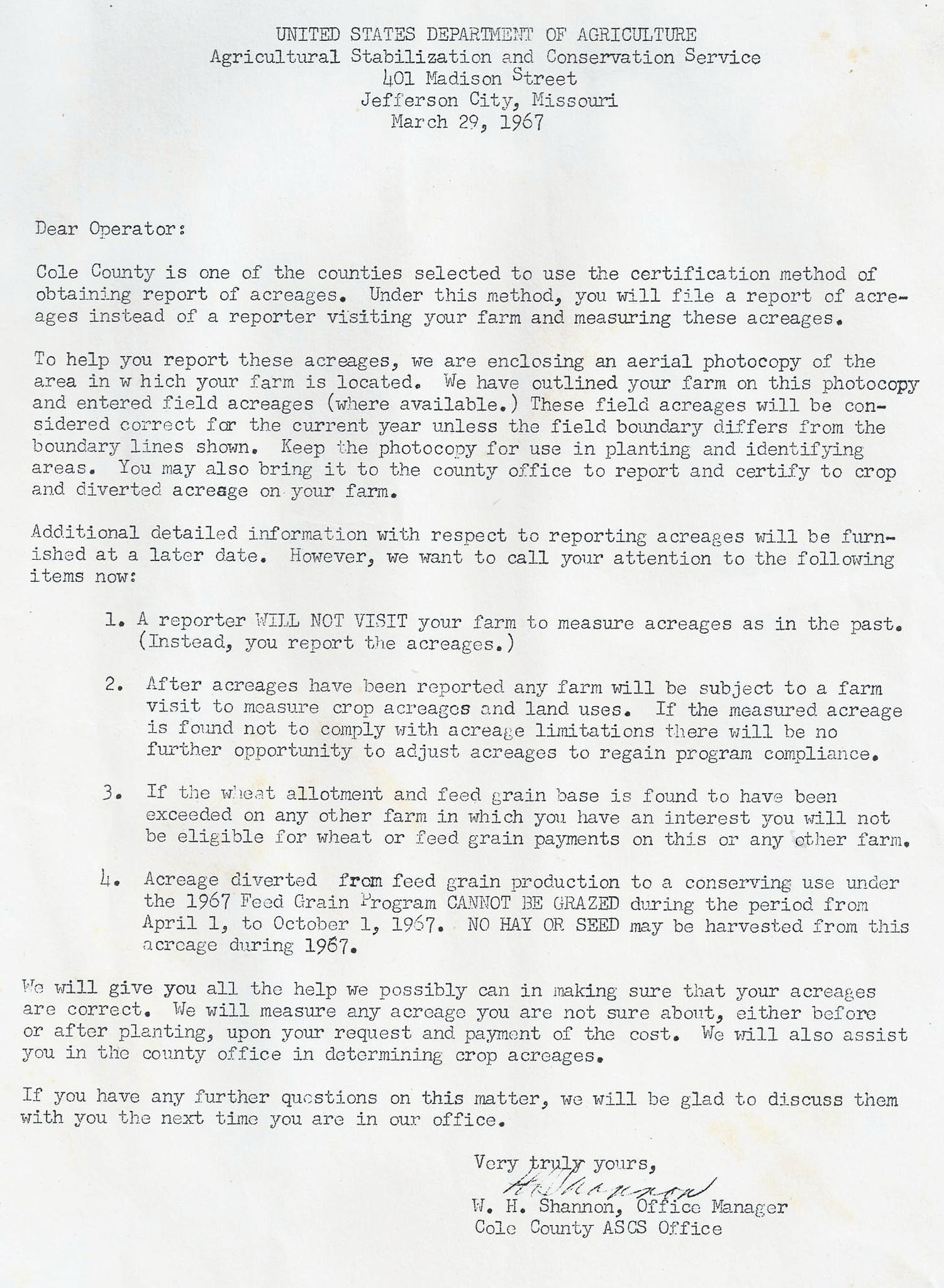 conservation program3 letter