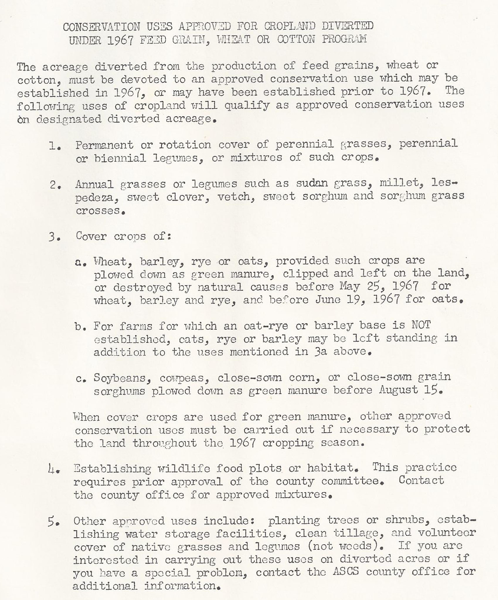 conservation program5 letter