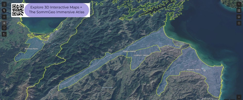 New Zealand South Island 3D Wine Map Marlborough Central Otago 3D Fast.