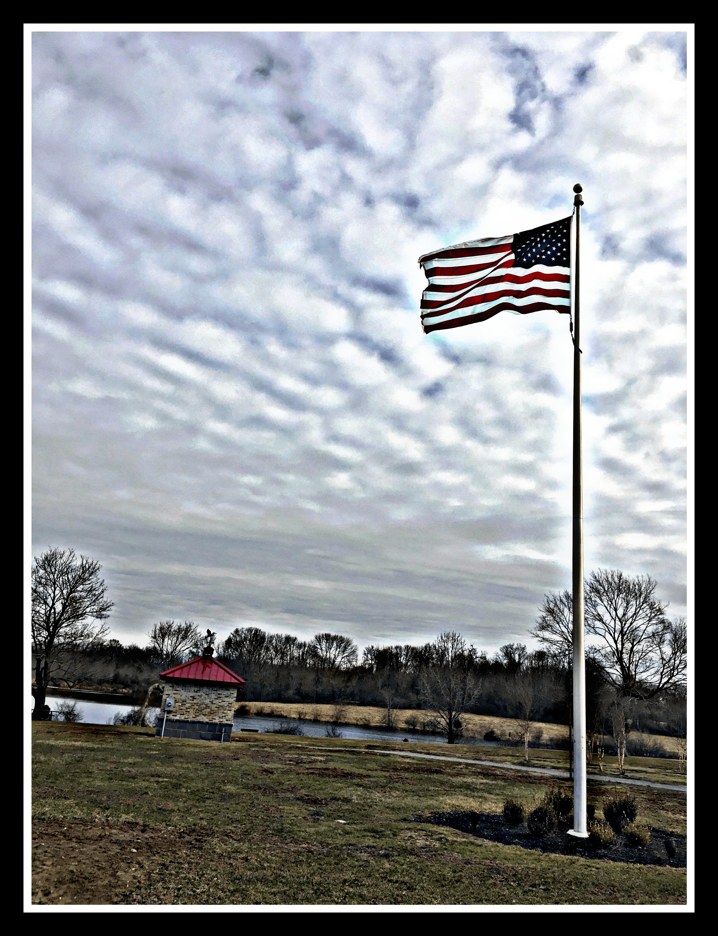 #flag #USA #clouds