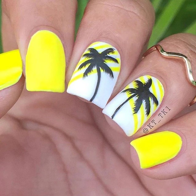 10 Best Palm Tree Nail Designs Nail Art Designs 2020
