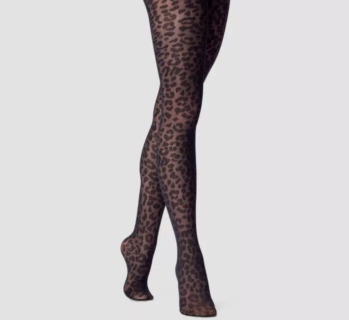 gg pattern tights black