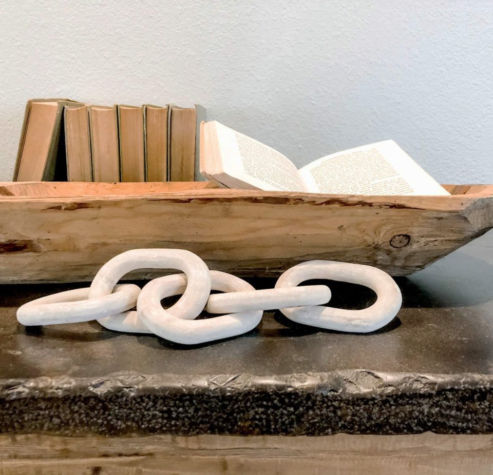 Cheap wooden chain links home decor