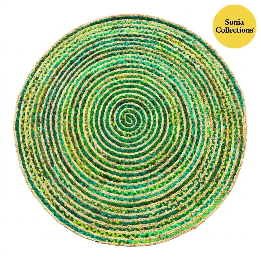 Handmade Multicolor Jute Rug – Eco‑Friendly & Export Ready | Sonia Collections™