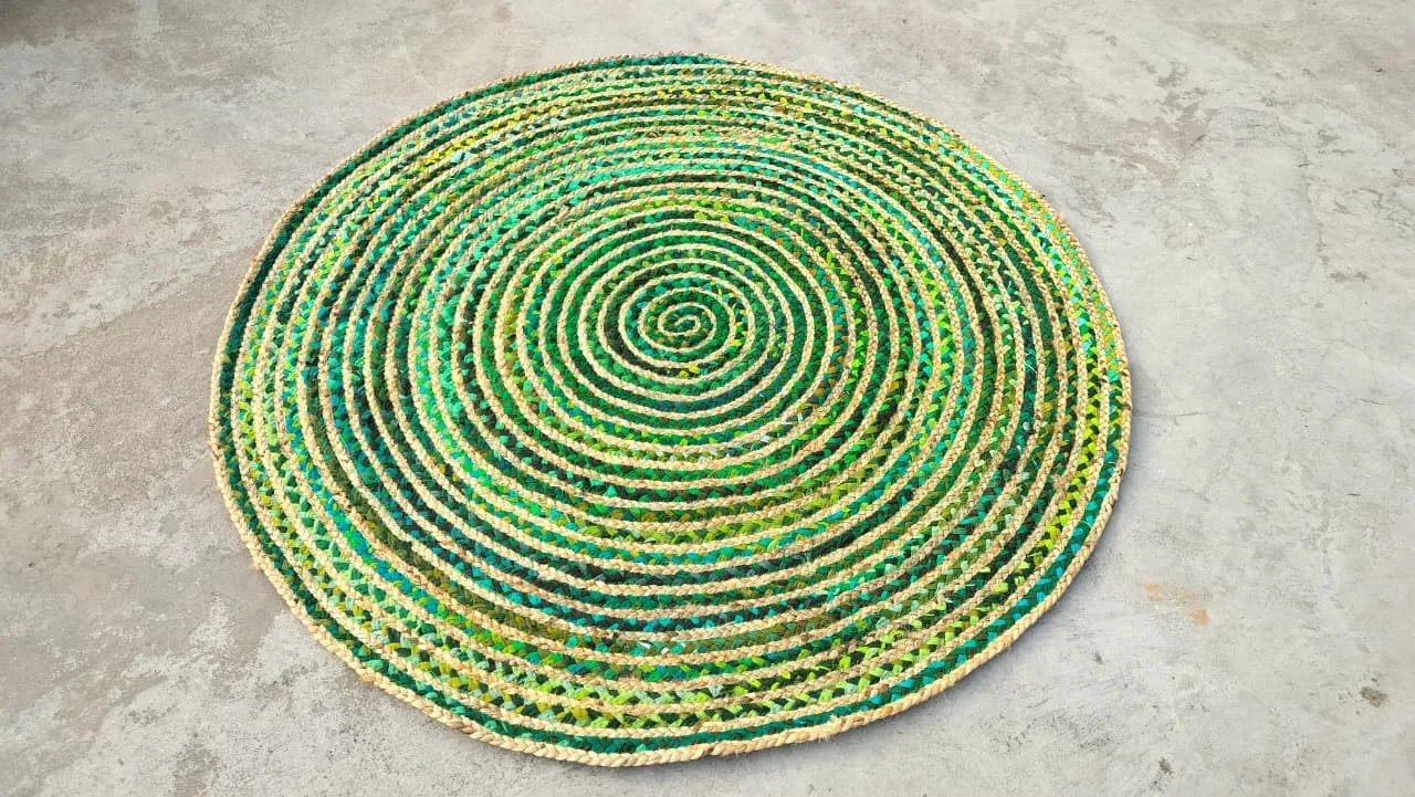 Handmade Multicolor Jute Rug – Eco‑Friendly & Export Ready | Sonia Collections™