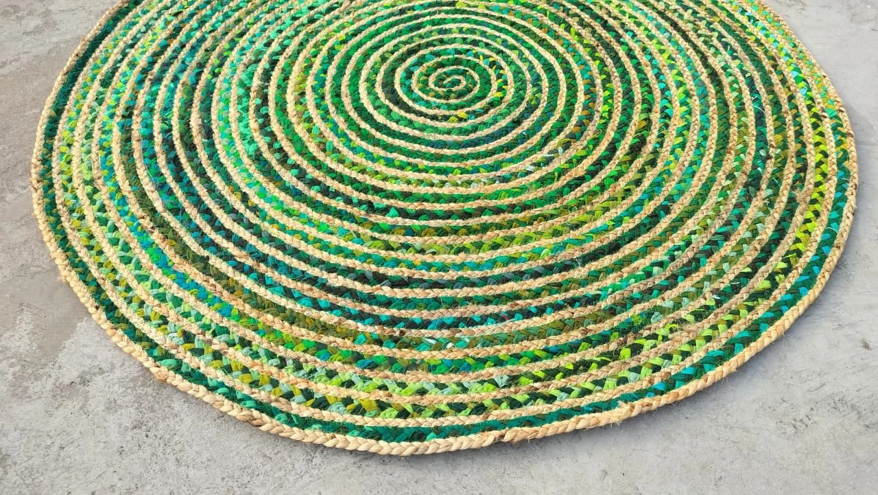 Handmade Multicolor Jute Rug – Eco‑Friendly & Export Ready | Sonia Collections™