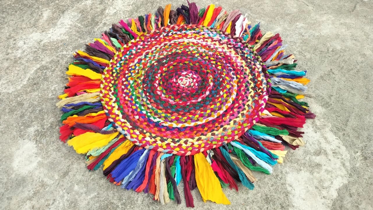 Handmade Cotton Chindi Rug – Reversible, Colorful & Eco-Friendly | Sonia Collections™
