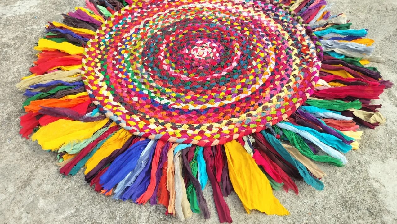 Handmade Cotton Chindi Rug – Reversible, Colorful & Eco-Friendly | Sonia Collections™