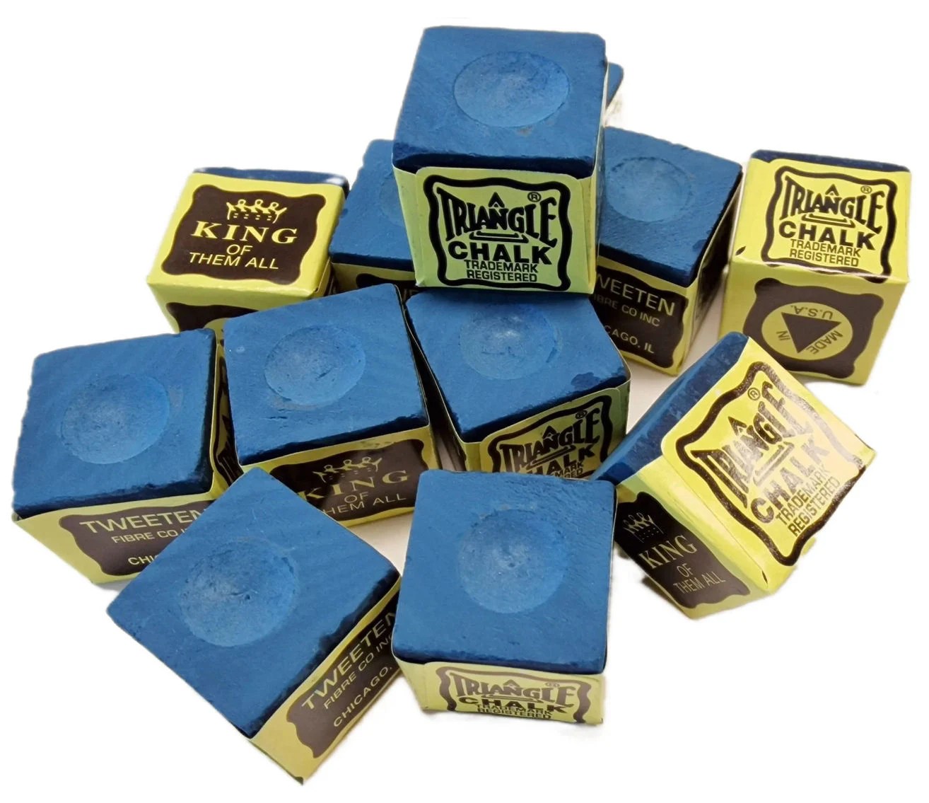 Triangle krijt, 2pcs blauw, 12 of 144 box in groen en blauw