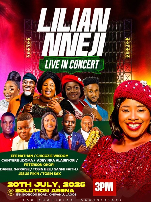 [Event News] Lilian Nneji Live In Concert featuring Adeyinka Alaseyori, Chinyere Udoma, Peterson Okopi & Others