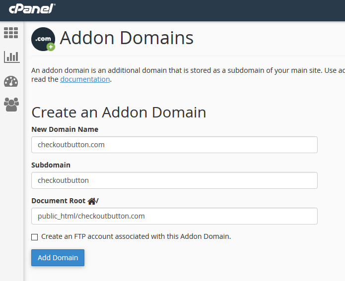 addon domain