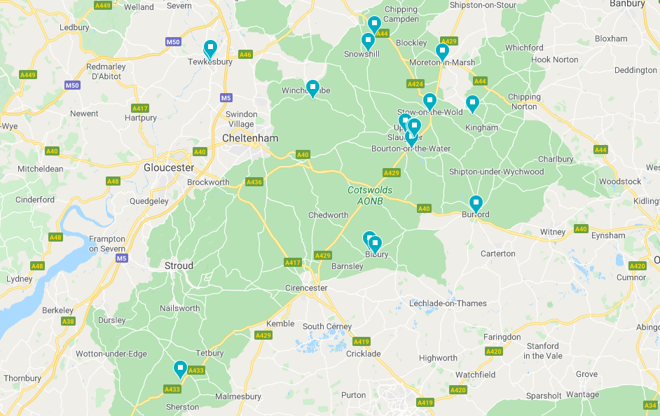 Cotswolds Wiltshire Map At Brent Vangundy Blog Cotswolds Map 