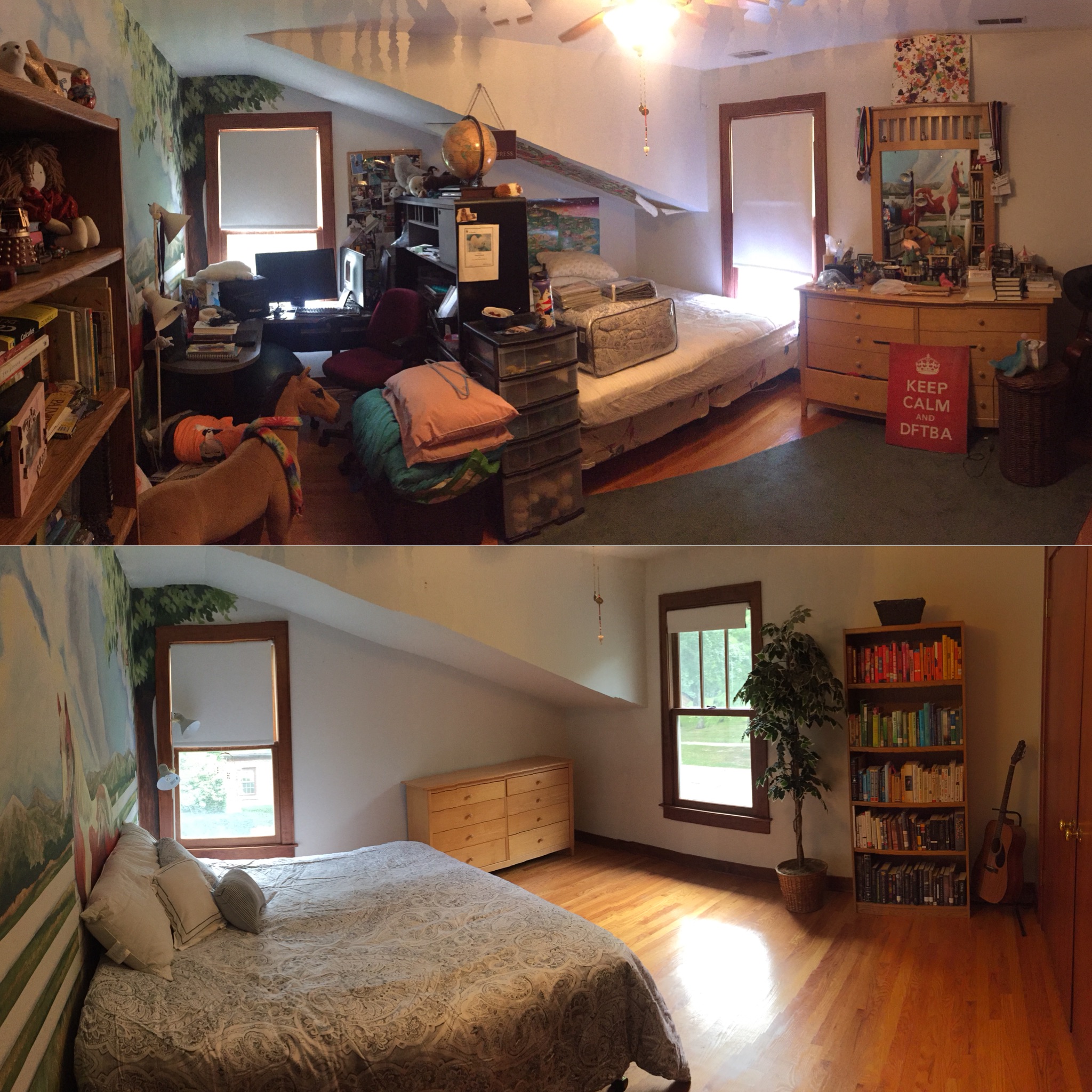 Bedroom overhaul before and after