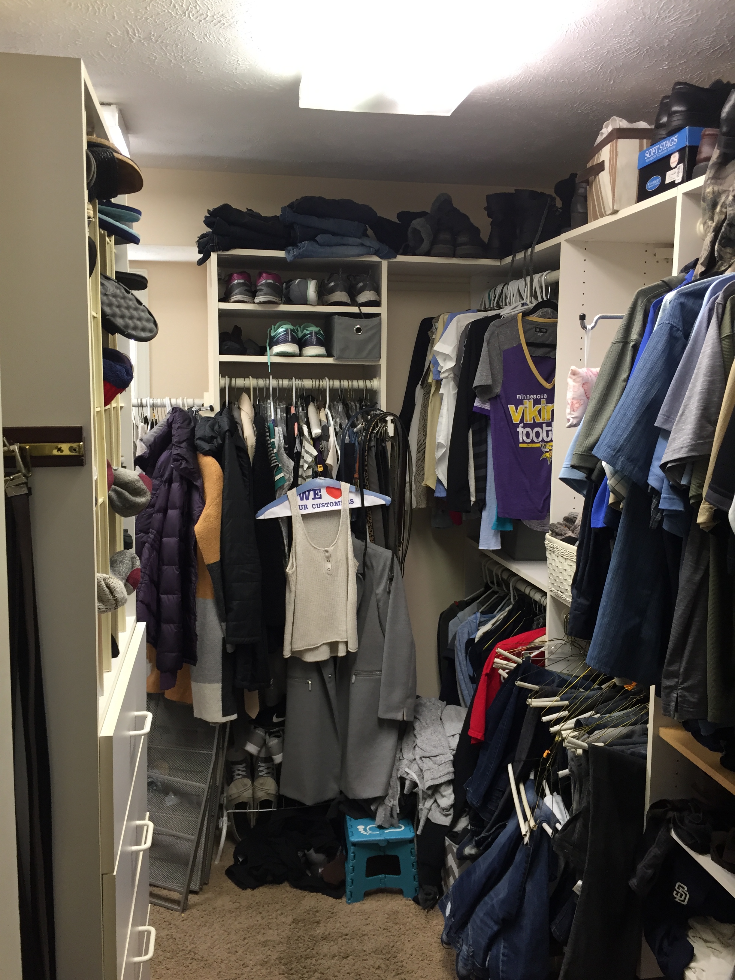 Closet before