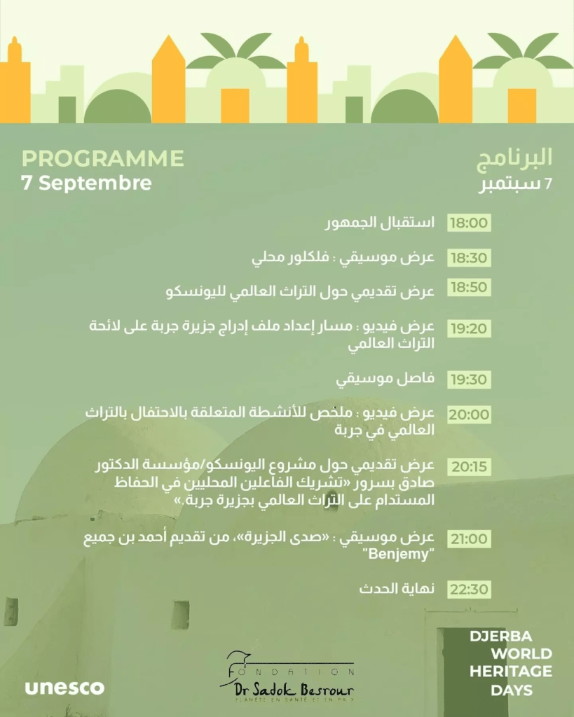 Djerba World Heritage Days 2024 : Programme Officiel sortiradjerba