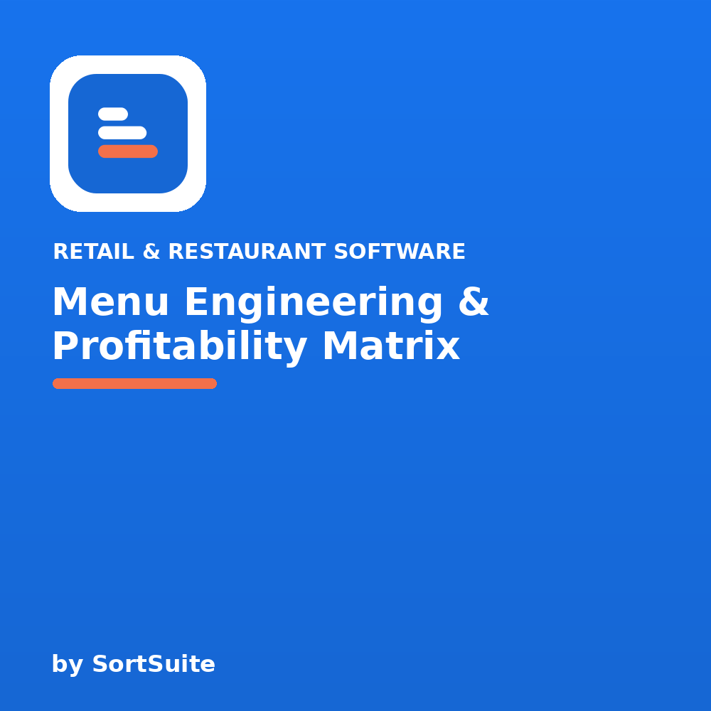 Menu Engineering & Profitability Matrix
