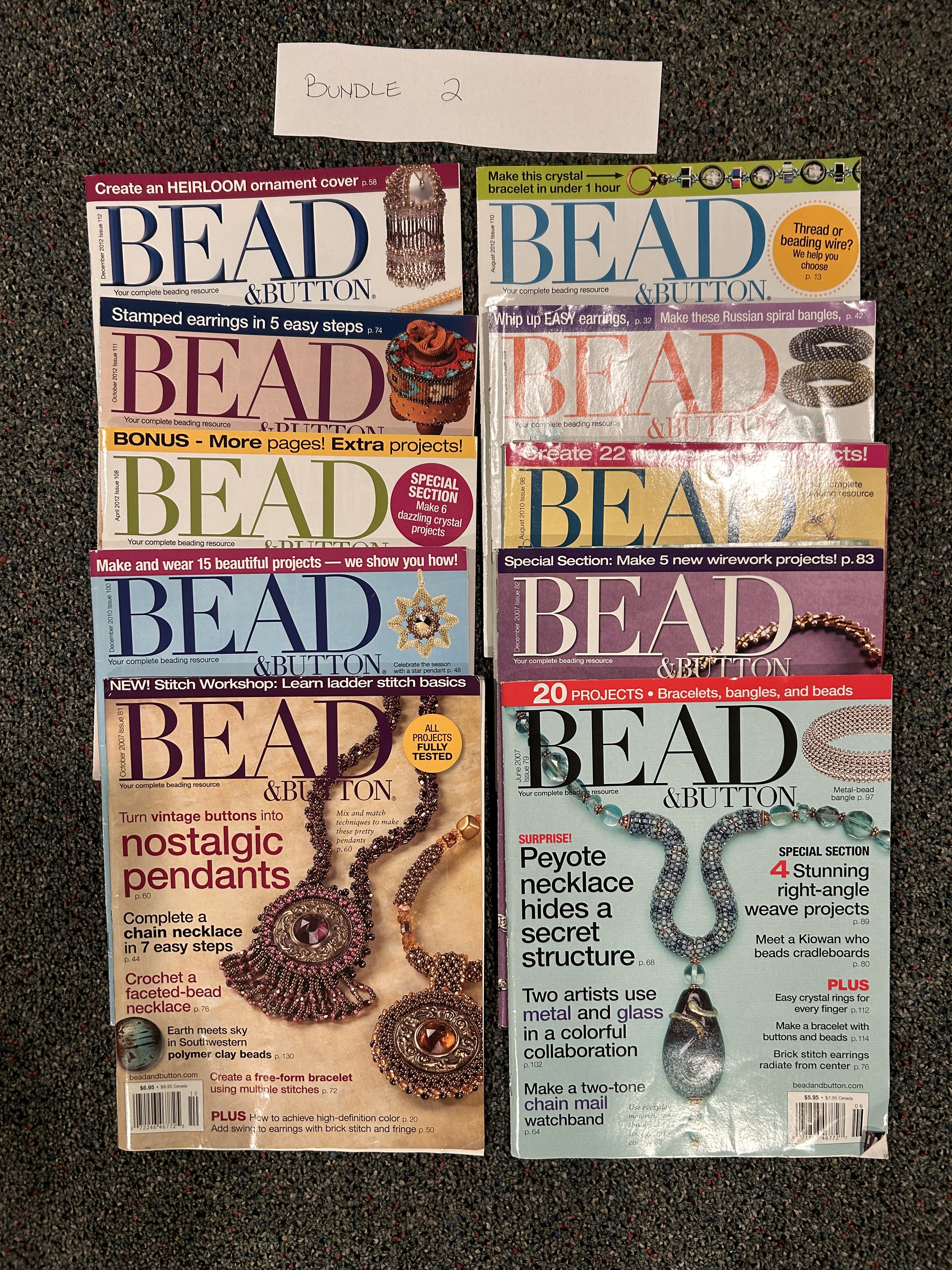 Gently used Bead and Button Magazine Bundle 2