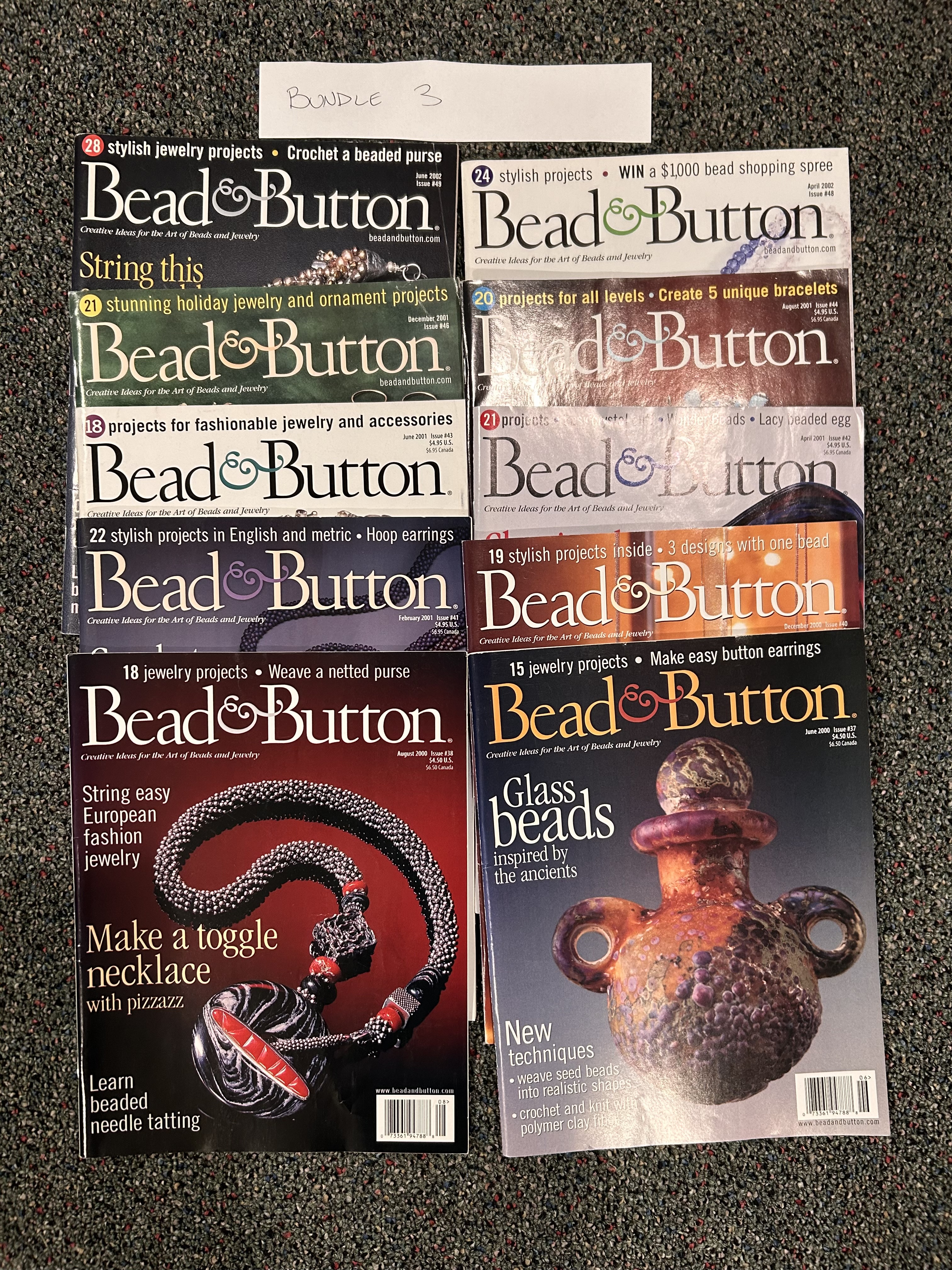 Gently used Bead and Button Magazine Bundle 3