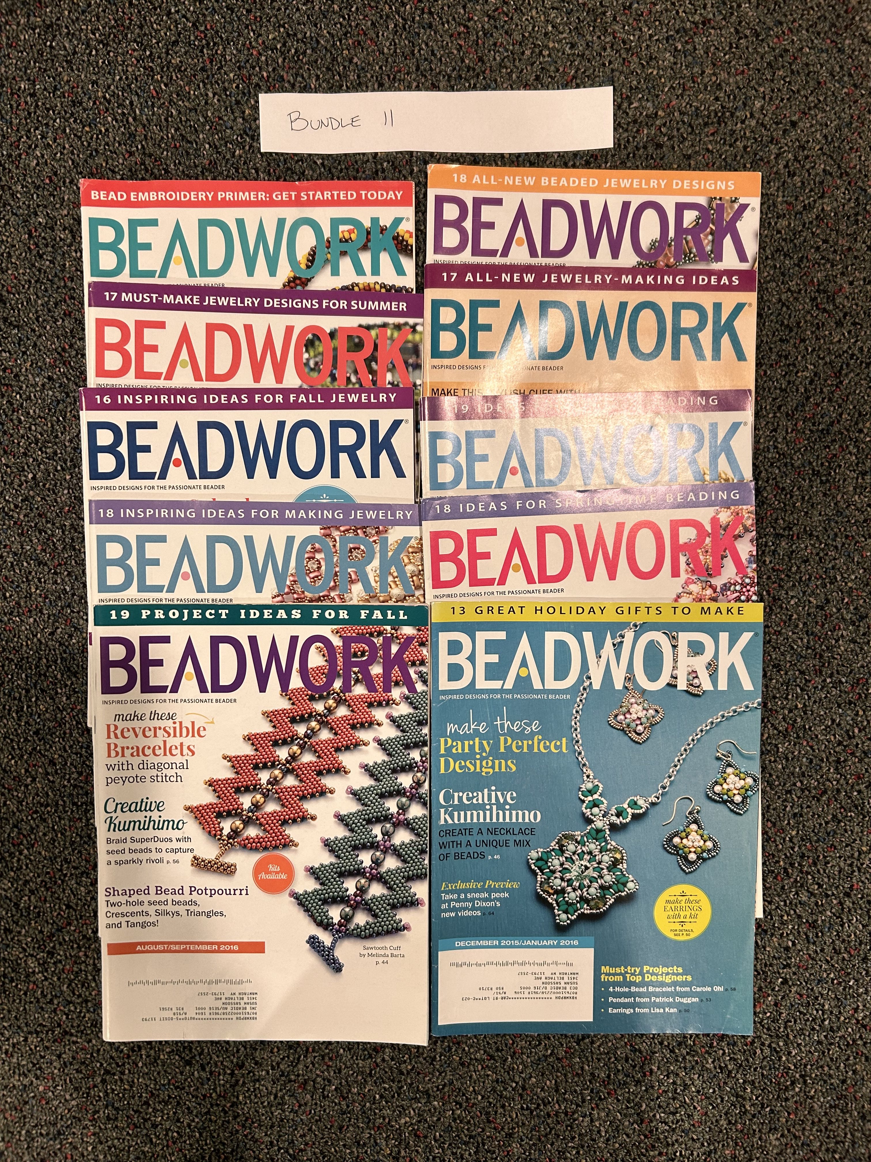 Gently used Beadwork Magazine Bundle 11