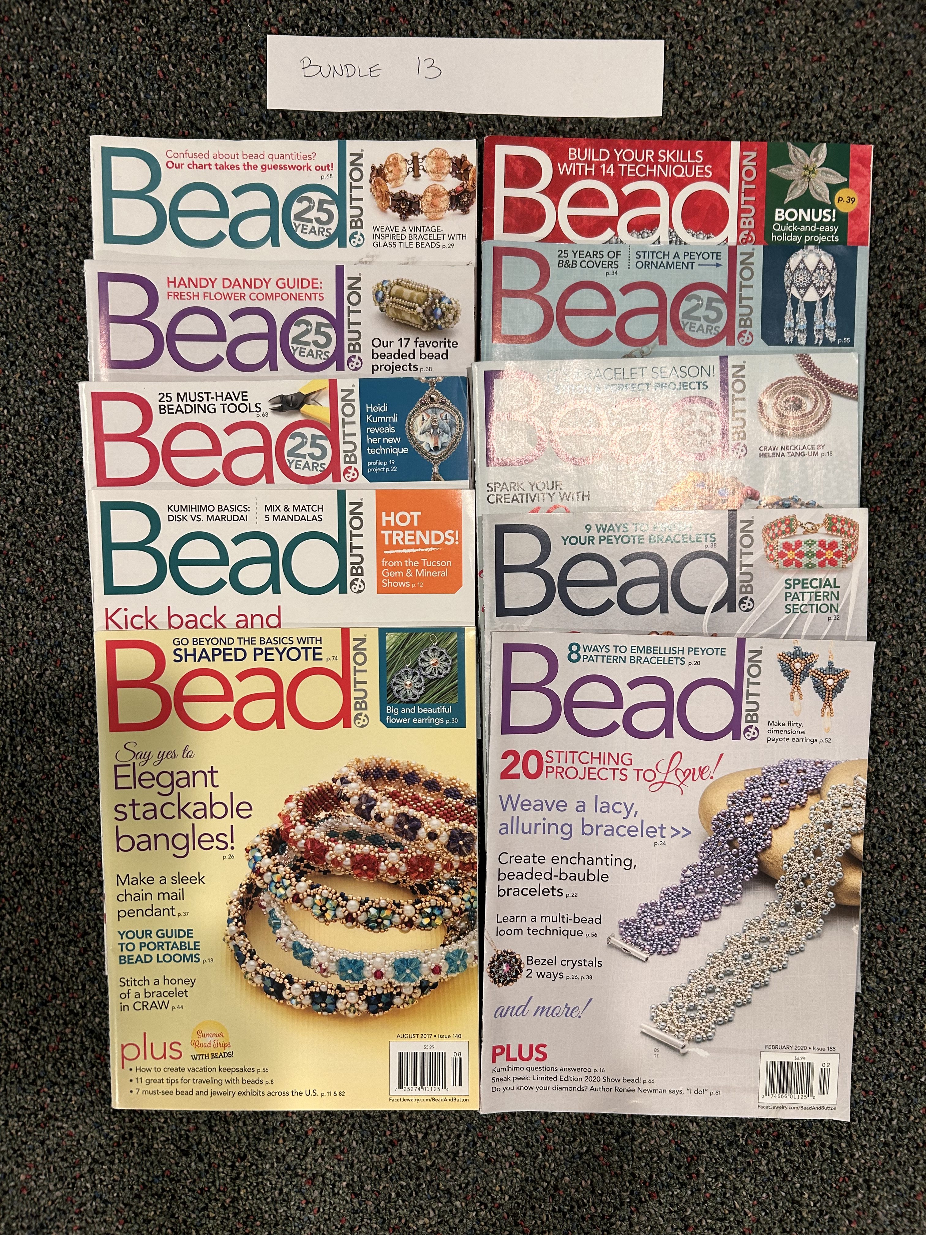 Gently used Bead and Button Magazine Bundle 13