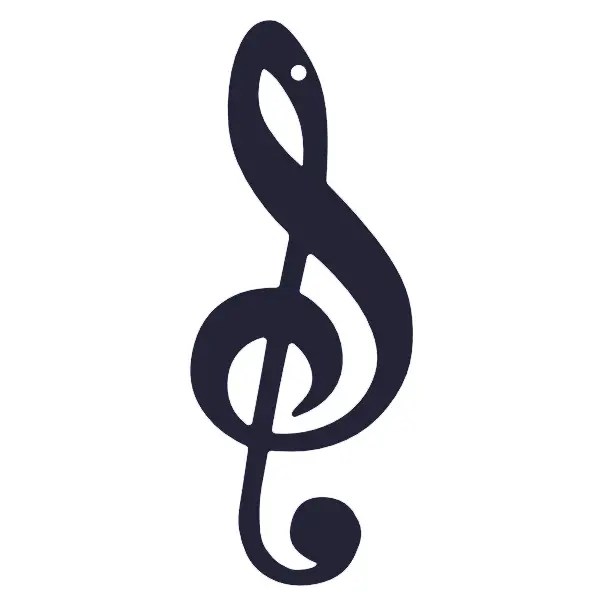 Treble Clef Musical Note (55mm x 140mm)