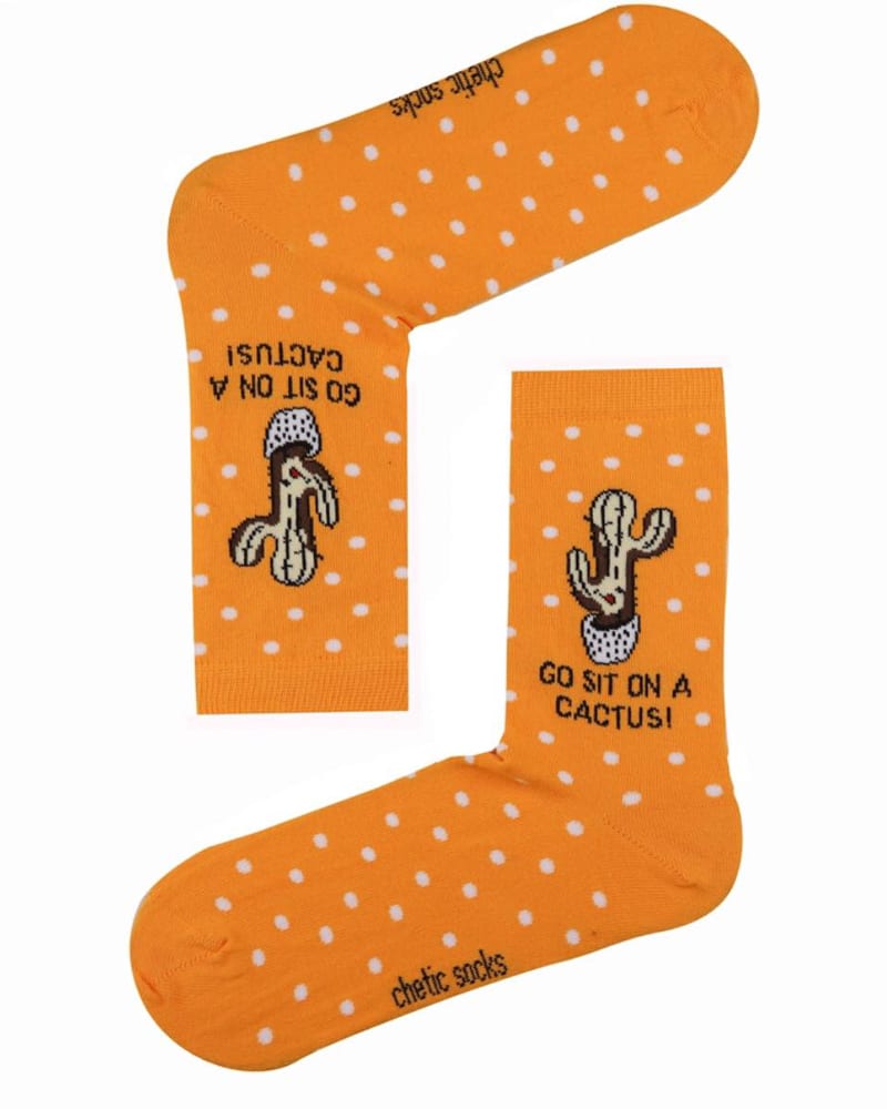 Κάλτσες Go Sit On a Cactus unisex 78% βαμβάκι