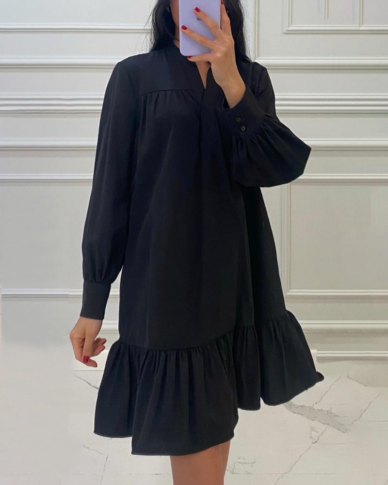  Γυναικείο φόρεμα με βολάν στο κάτω μέρος 50% βαμβακερό 2026