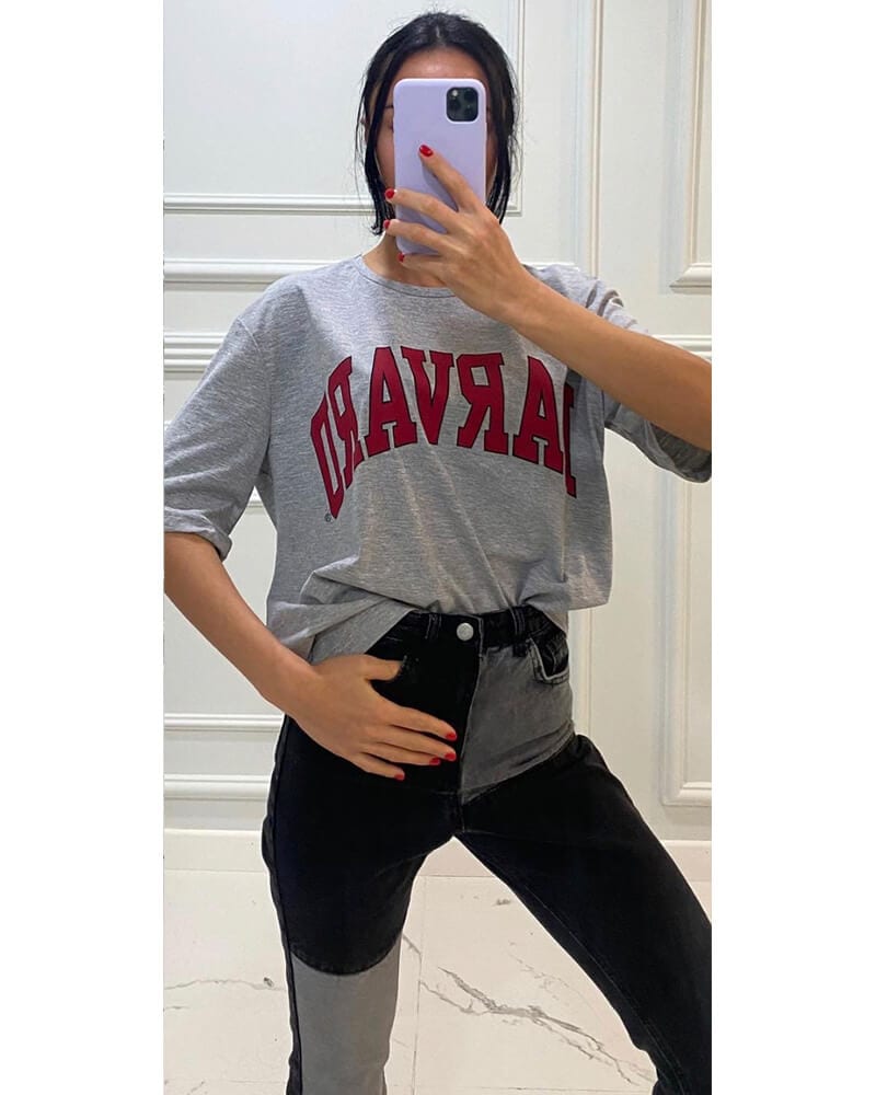Γυνακείο t-shirt με γράμματα Harvard 100% βαμβακέρο