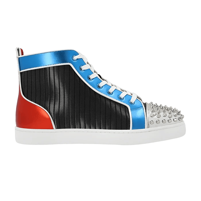 Christian Louboutin Lou Spikes Orlato Flat 'Pleated Metallic'