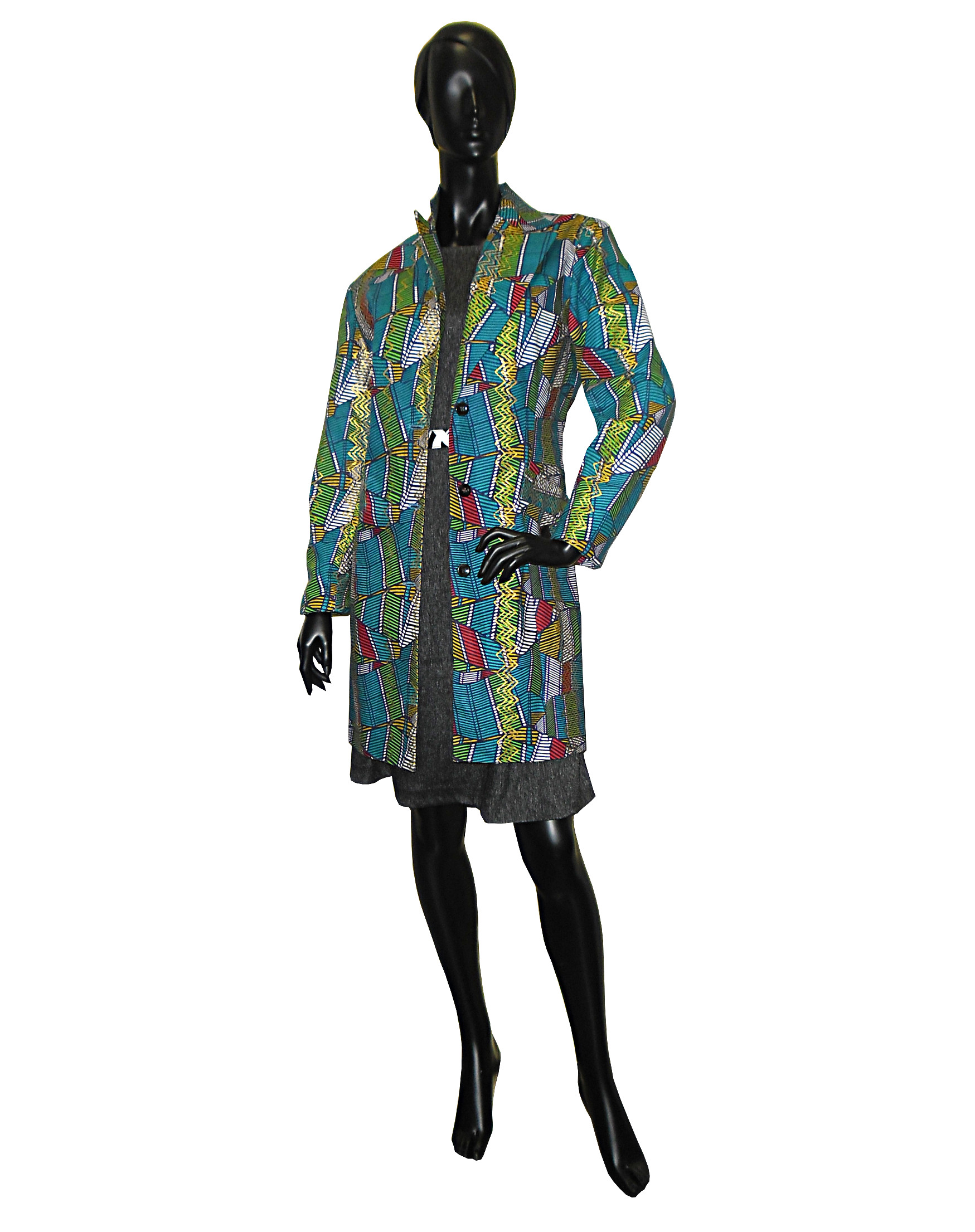 veste longue multi couleur
