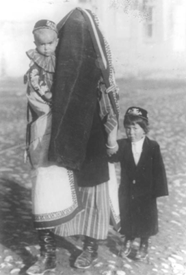 an Uzbek woman in traditional covering